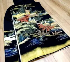 風景画の逸品&逸品&極美品【正絹 和装小物 着物 振袖 留袖 訪問着 黒留袖】