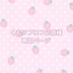くも♡プロフ必読様 専用ページ