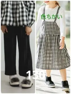 スカート(ブランシェス)プリーツパンツ（pair manon)　130サイズ