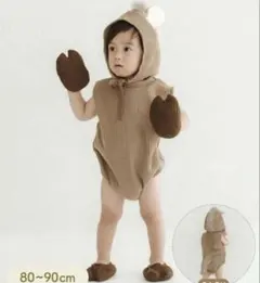 クマデザインロンパースセット 80~90cm