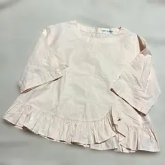 アーバンリサーチ　フリル付きブラウスF ピンク五分丈