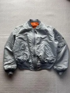 90s ALPHA INDUSTRIES MA-1 シルバー L