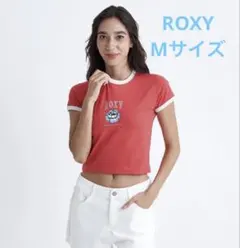 ROXY クロップドTシャツ レッド Mサイズ
