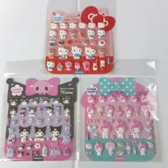 ハロキティ クロミ マイメロ アシメロステッカー3枚セット