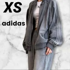 XS】アディダス ルーズ デニム ブラック ウォッシュ ジャケット adidas