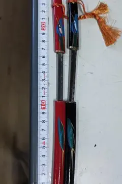 쇼와 레트로 빈티지 일본도 종이 칼 모양이 다른 2종
