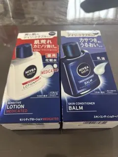 NIVEA MEN 薬用ローション＆バーム セット 化粧水、乳液2箱セットのサムネイル