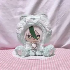 ハンドメイド 着ぐるみ おすわりぬい服 推し活 黄緑色 白色 d486