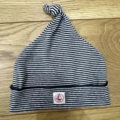PETIT BATEAU ベビー帽子 ノットキャップ ボーダー