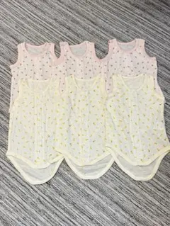 ベビー肌着6枚セット 未使用 70cm いちご柄レモン柄 ロンパース