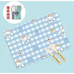 ランチョンマット ランチクロス お弁当 防水 ビニール製 給食 ブルー ピンク