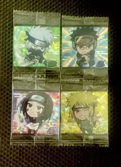 NARUTO忍界シールウエハースVol.２　サスケ　オビト　リン　ミナト　未開封