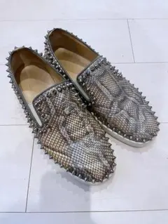 クリスチャンルブタン スリッポン スニーカー パイソンレザー 40