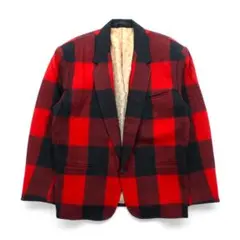 90s Japan Vintage Blazer バッファローチェック ツイード