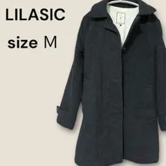 ダークグレー チェスターコート　ブラック