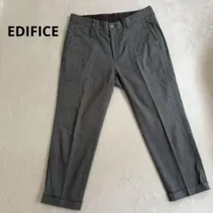 EDIFICE グレー　ウール調　スラックス　ダブル仕上げ　センタプレスのサムネイル