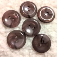 ヴィンテージマーブル調 丸型ボタン23mm6個セット ハンドメイド手芸べっ甲風