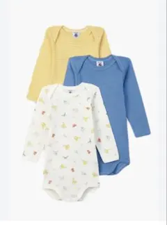 PETIT BATEAU オーガニックロンパース 3枚セット 24m