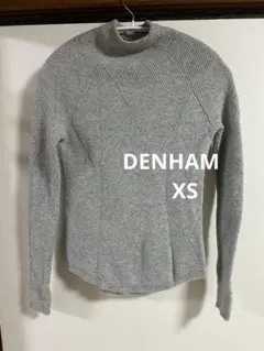 DENHAM グレー 長袖 ハイネック ニット　XS