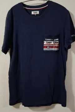 【TOMMY JEANS】トミーヒルフィガー　 ネイビー Tシャツ XL
