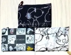 新品　スヌーピー　SNOOPY 折りたたみ　大容量　エコバッグ　3個セット