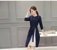 ワンピース レディース スーツ 上品 プリーツ