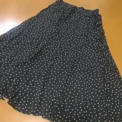 フレアスカート 黒白ドット Mサイズ