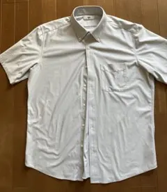 ユニクロのドライノンアイロンジャージシャツ(メンズ、XXL、半袖、グレー)です