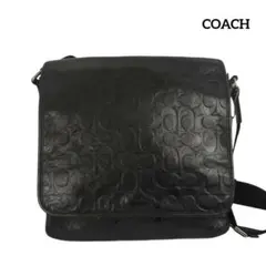 COACH コーチ レザー メッセンジャー ショルダー バッグ シグネチャー