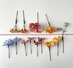 合成花 ヘッドドレス用花飾り 10本セット