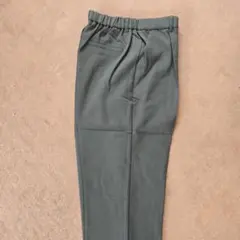 ダークグリーン ゴムウエスト カジュアルパンツ Lサイズ