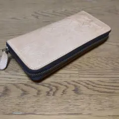 風神雷神本革レザー エンボス長財布