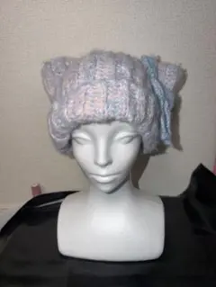 ハンドメイド猫耳ニット帽 ※プロフ必読