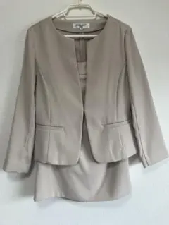 NATURAL BEAUTY BASIC ジャケット、スカートセットS ベージュ