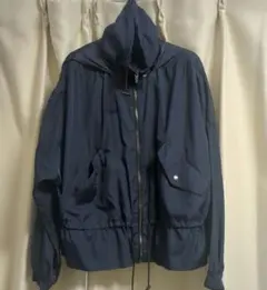 ZARA XSサイズ　ネイビー フード付き ブルゾン ジャケットのサムネイル