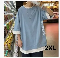 夏物セール⭐️ メンズ Tシャツ 半袖 2XL