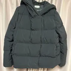 PLST ダークネイビーフード付きダウンジャケット