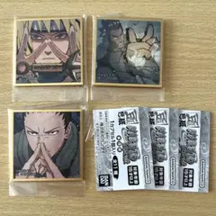 NARUTO 豆ガシャ色紙　波風ミナト　マイト・ガイ　奈良シカマル　セット
