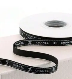 CHANEL 標誌黑色絲帶
