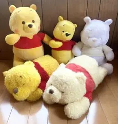 新品 くまのプーさん ぬいぐるみ 5個セットのサムネイル