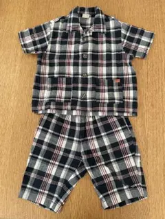 petit main チェック柄 半袖シャツ・ショートパンツセット 90cm