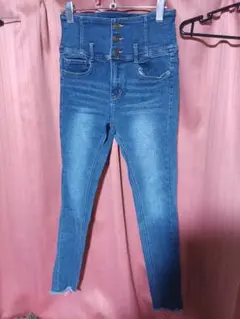 INGNIイング 変形ハイウエスト スキニーデニムパンツ カットオフのサムネイル