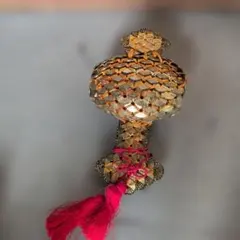 5円　打出の小槌　金属製コイン装飾オブジェ