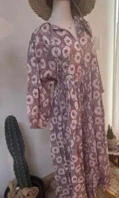ブロックプリント　ワンピース
