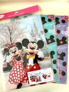 Disney ミッキー ミニー A4 ファイル A5 封筒ケース ディズニー