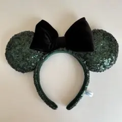 ディズニー カチューシャ スパンコール 緑