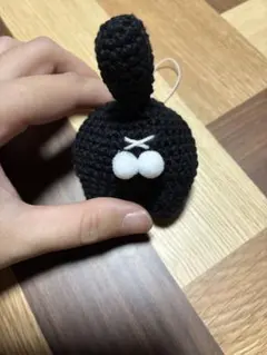 編みぐるみ　ストラップ　バッグチャーム　にゃんたま　猫のサムネイル