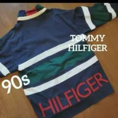 【希少】90sTOMMY HILFIGER トミーヒルフィガー　ラガージャージ風のサムネイル