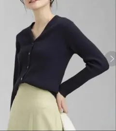 united arrows 1_OF MINEリブ Vネック カーディガン