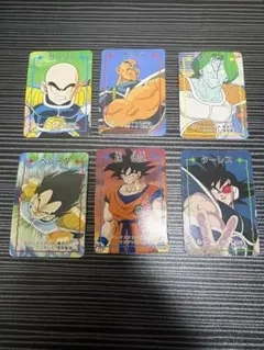 ドラゴンボールZ キャラクターカード 6枚セット　当時　1991年